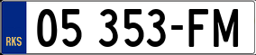 Trailer License Plate